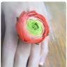 Колечко с цветком ранункулюса